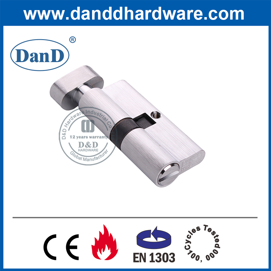 Cilindro de bloqueo de la puerta del baño de latón macizo de 70 mm Cilindro-DDLC007