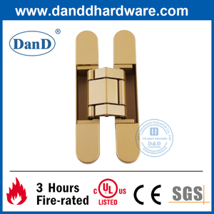 Golden pintado de aleación de zinc 3D ajustando a Hing invisible para la puerta pesada-DDCH008-G120