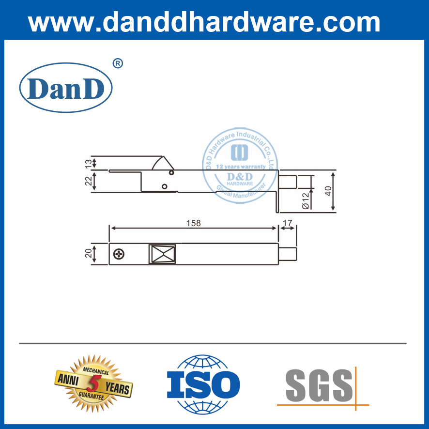 Tornillo de descarga automática de la superficie del acero inoxidable para la puerta de metal-DDDB023