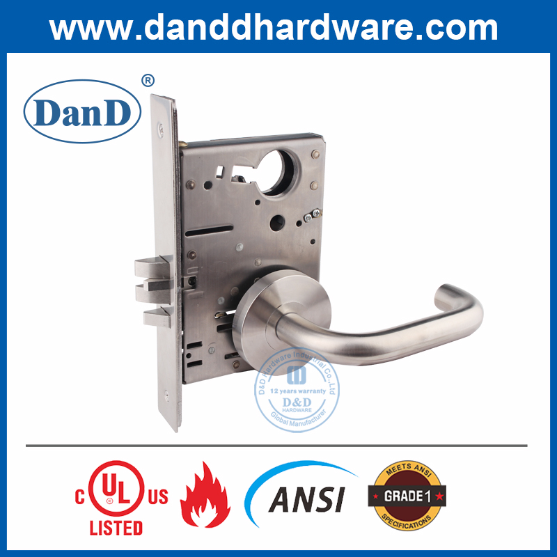 ANSI GRADO 1 SS304 Auxiliar Pestillo muerto Puerta de mortura Lock-Ddal31