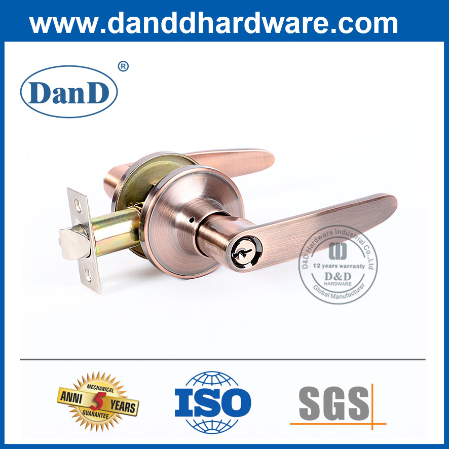 Seguridad de la aleación de zinc antigua de la palanca tubular de cobre Lockset-DDLK077