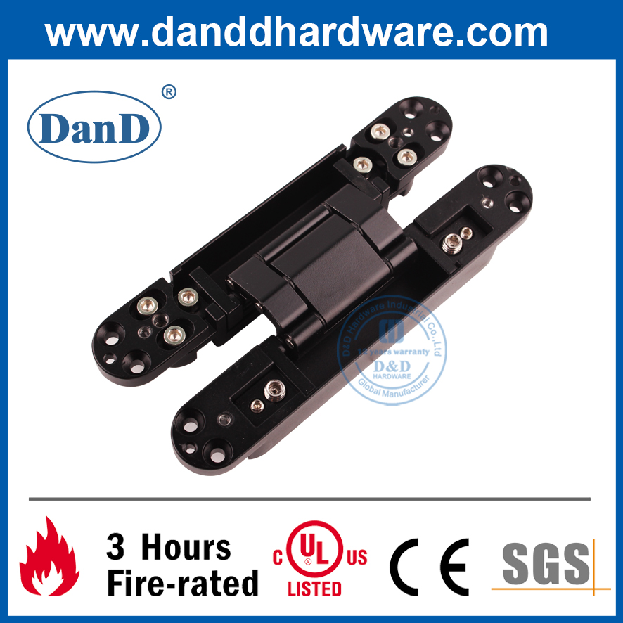 3D Black Zinc Aleación Ajustable Ajustable Humedal oculto Hinge-DDCH008-G80
